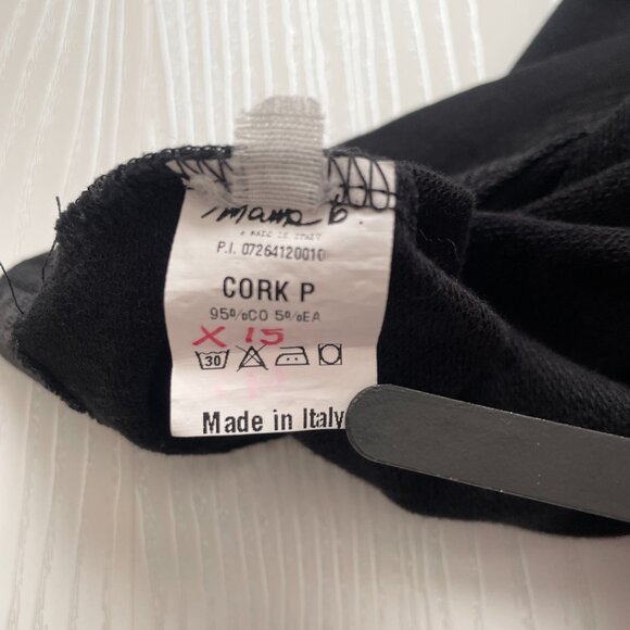 Mama B Womens XL Dress Black Italy Dot Oversized Lagenlook Pocket Short Sleeve - Picture 5 of 7